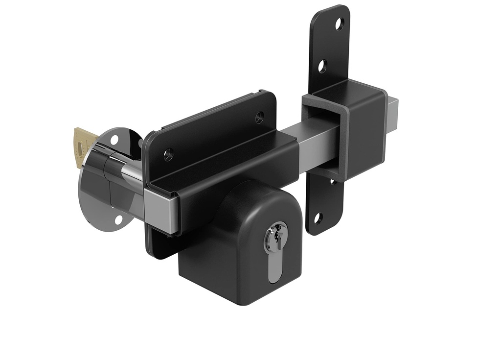 GateMate Long Throw Gate Lock 1490086, Euro Profile Keyed Both Sides Gate Lock for Sheds, G