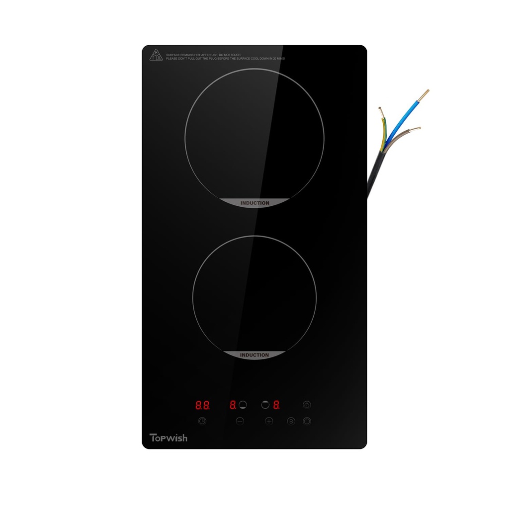 Induction Hob, 2 ring induction hob, plug in hob,induction cooker 30cm with Child Lock,