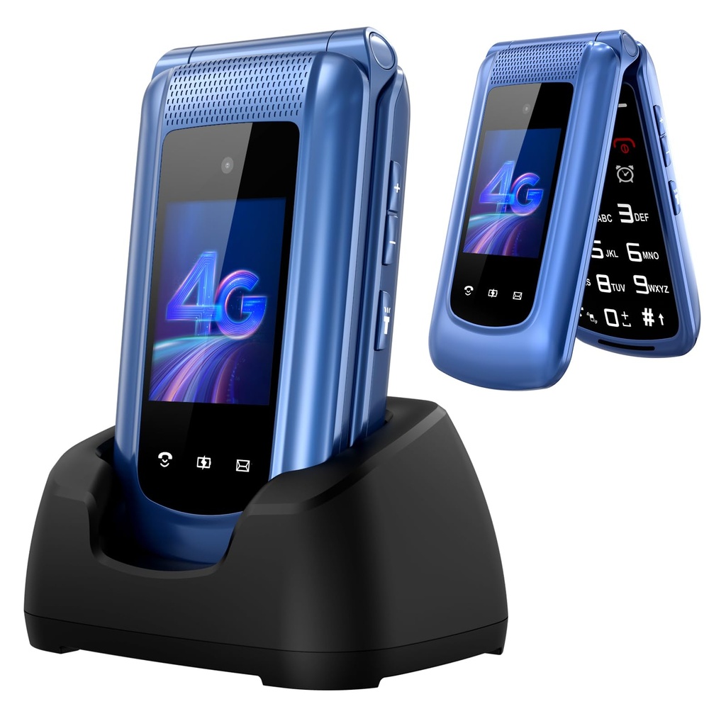 uleway 4G Big Button Mobile Phone for Elderly Sim Free Unlocked Simple Senior Flip Phone Ea