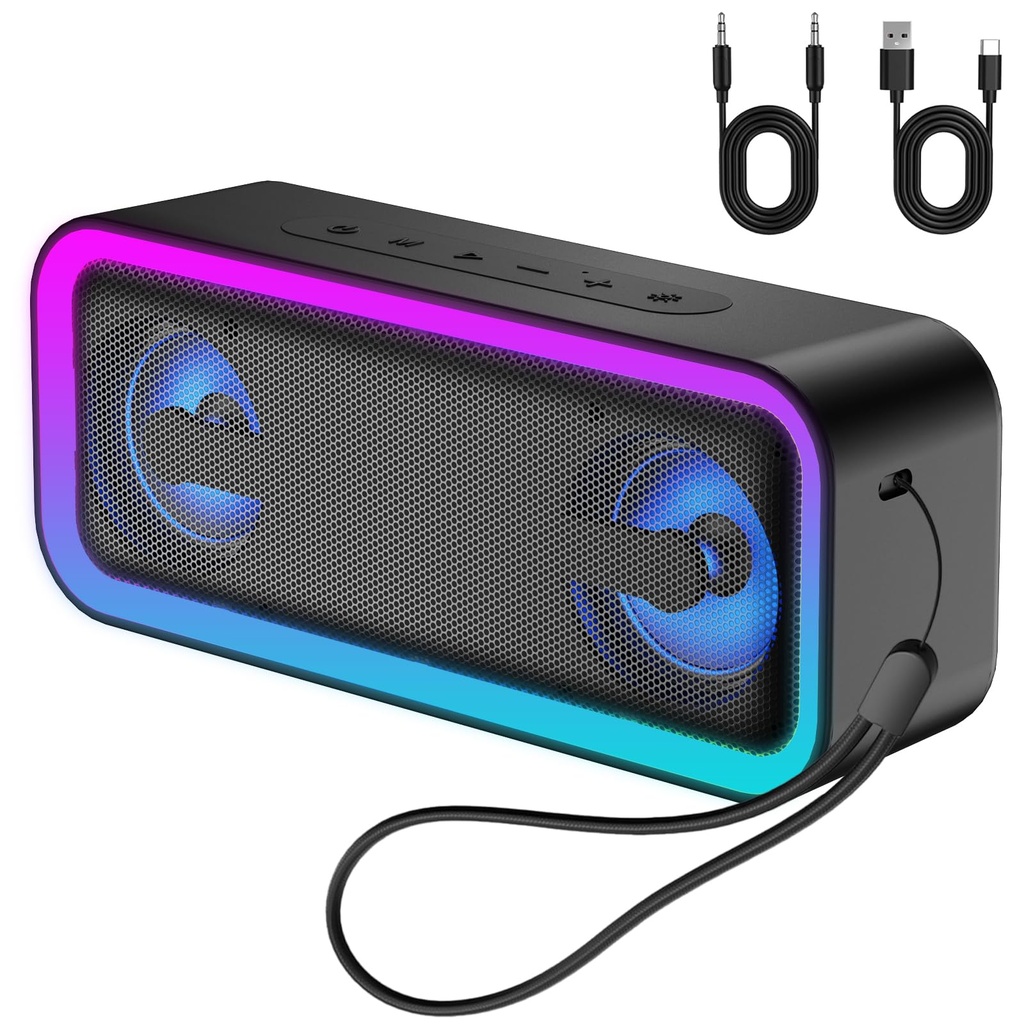 IKT Bluetooth Speaker, 40W Loud Stereo Sound Portable Speaker, 30Hrs Playtime, Speakers Wir
