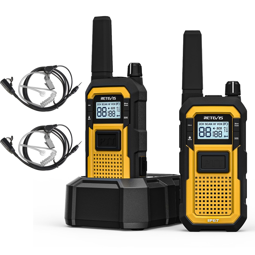 Retevis RB648 Walkie Talkies Waterproof, Heavy Duty Walkie Talkies, Advanced Triple Proof,