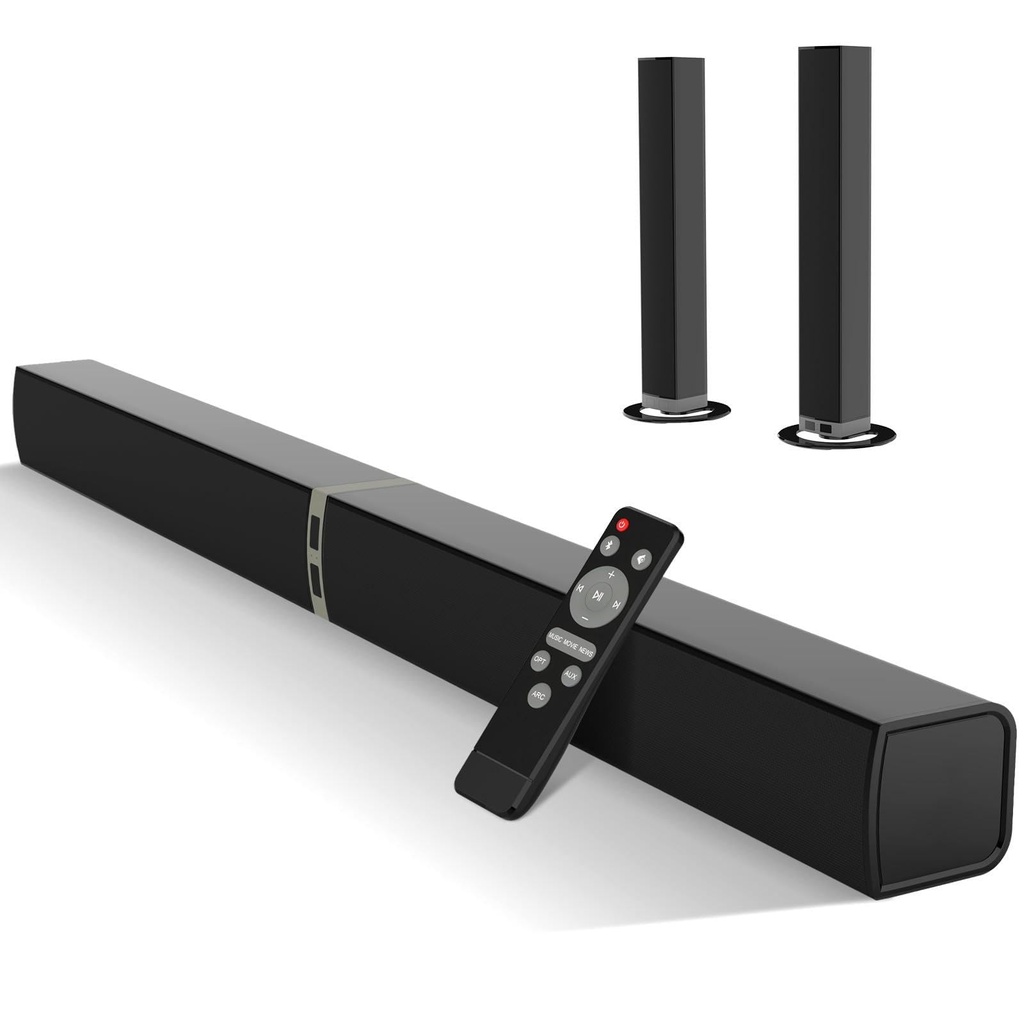 HoYLluDLL Soundbar for TV, 32 Inch Divisible 2-in-1 Sound bar, Soundbar Bluetooth 5.3 with