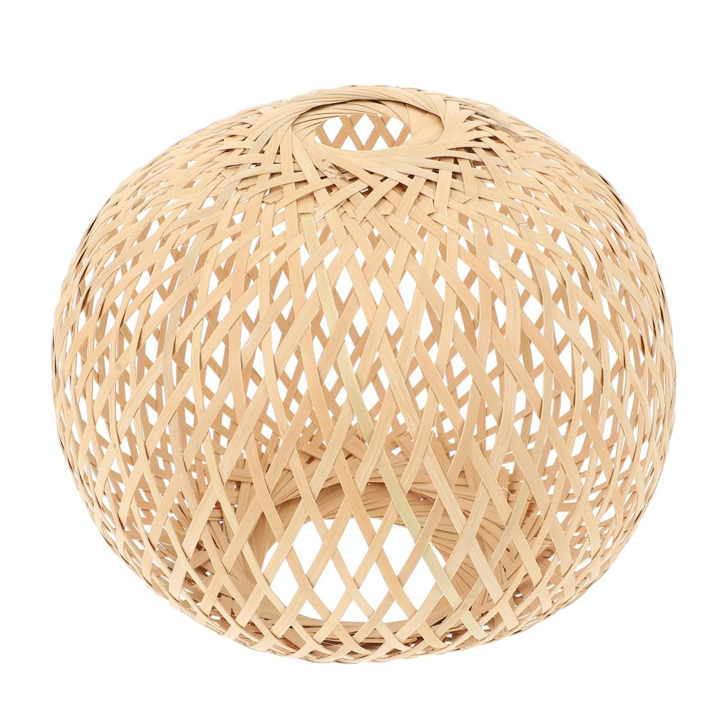 BESPORTBLE Woven Lamp Shade Rattan Globe Lamp Shade Wicker Chandelier Shade Pendant Lampshad