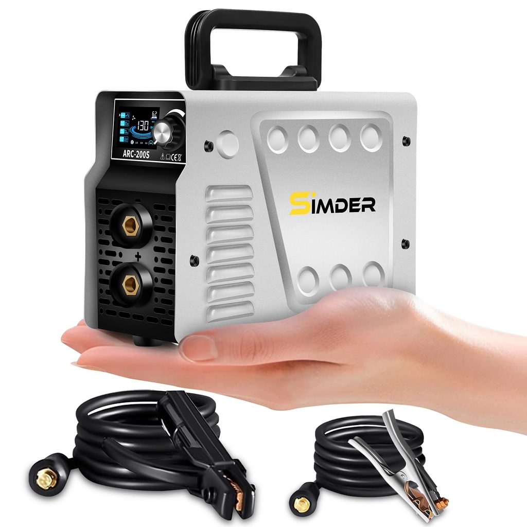 SSIMDER 200A Stick Welder 240V 2 in 1 ARC Lift TIG Welding Machine with LCD Display, Hot St