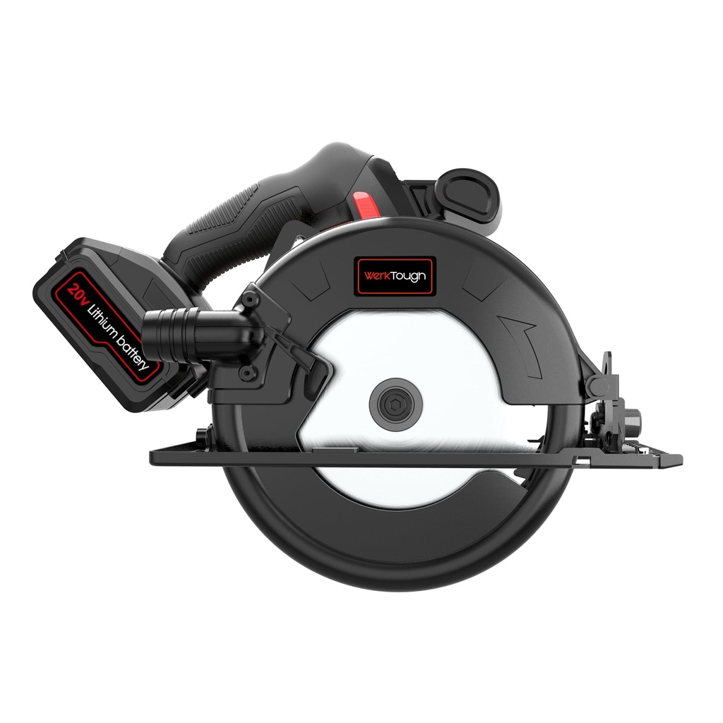 Werktough 20V Cordless Circular Saws with 3pcs Saw Blades(16mm), Max 4000RPM, Parallel Guide