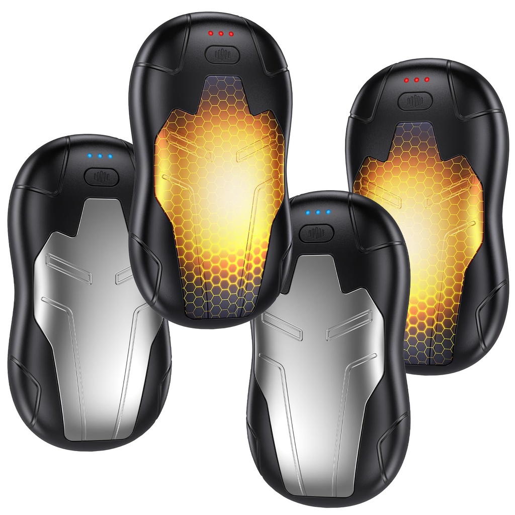 FANDLISS 10000mAh Rechargeable Hand Warmers 2 Pack, 2025 Latest Split Double-sided Heating