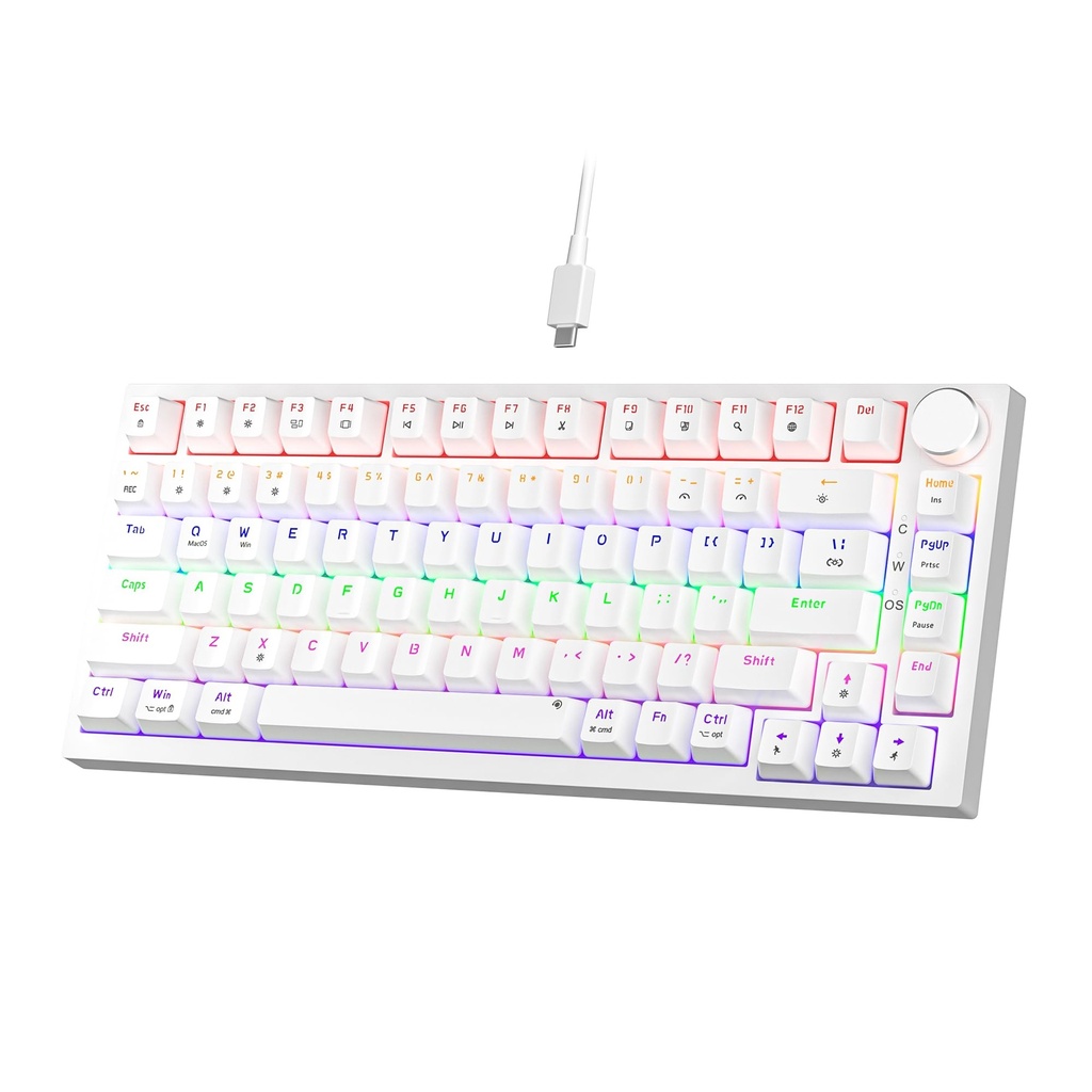 Newmen GM326 Mechanical Keyboard,Wired Gaming Keyboard, 75% Percent TKL Hot Swappable Compact