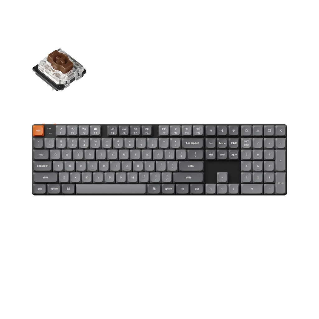 Keychron K5 Max Ultra-Slim Wireless Custom Mechanical Keyboard, QMK/VIA Programmable