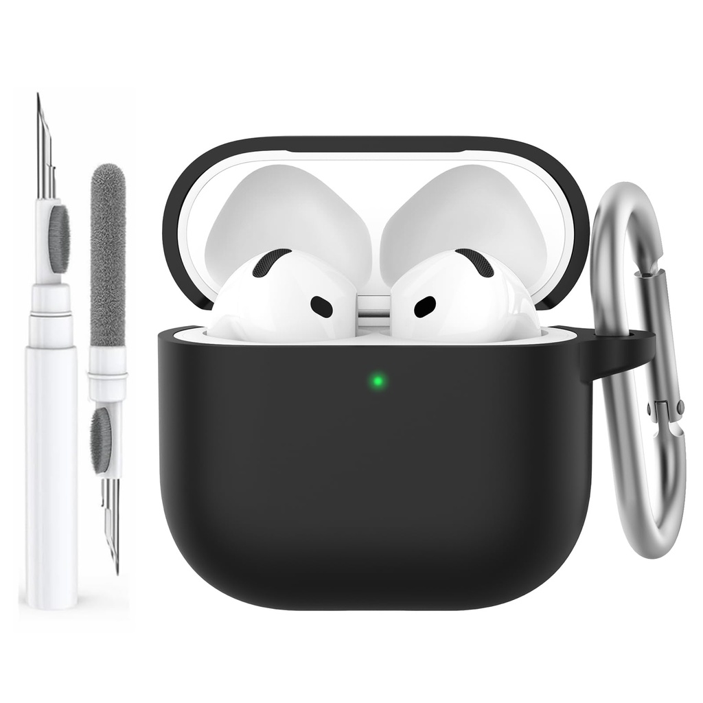 AhaStyle AirPods 4 Case Cover (2024) Soft Silicone AirPods 4th Generation Case with Cleanin