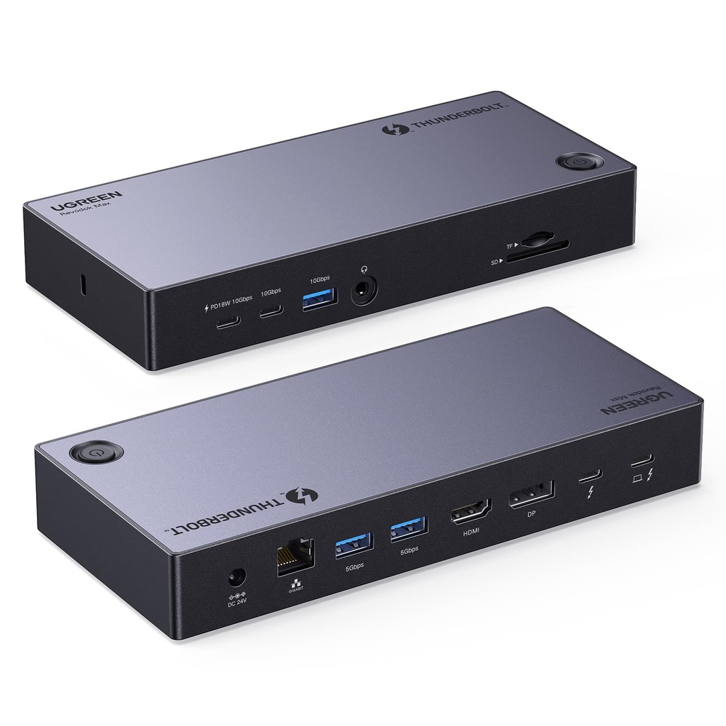 UGREEN Revodok Max 313, Thunderbolt 4 Dock (13-in-1) with Triple 4K 60Hz, Single 8K 30Hz 