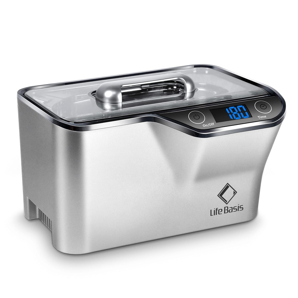 Ultrasonic Cleaner, LifeBasis CDS-100(Silver) Jewellery Cleaner 600ML 42KHz Silver Cleaner 