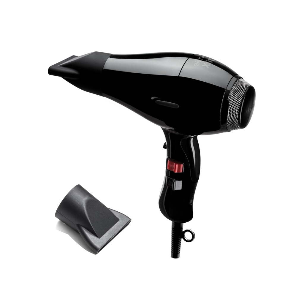 Elchim - Xlite Plus Black Digital Hair Dryer - Professional Hair Dryer Made in Italy - Light