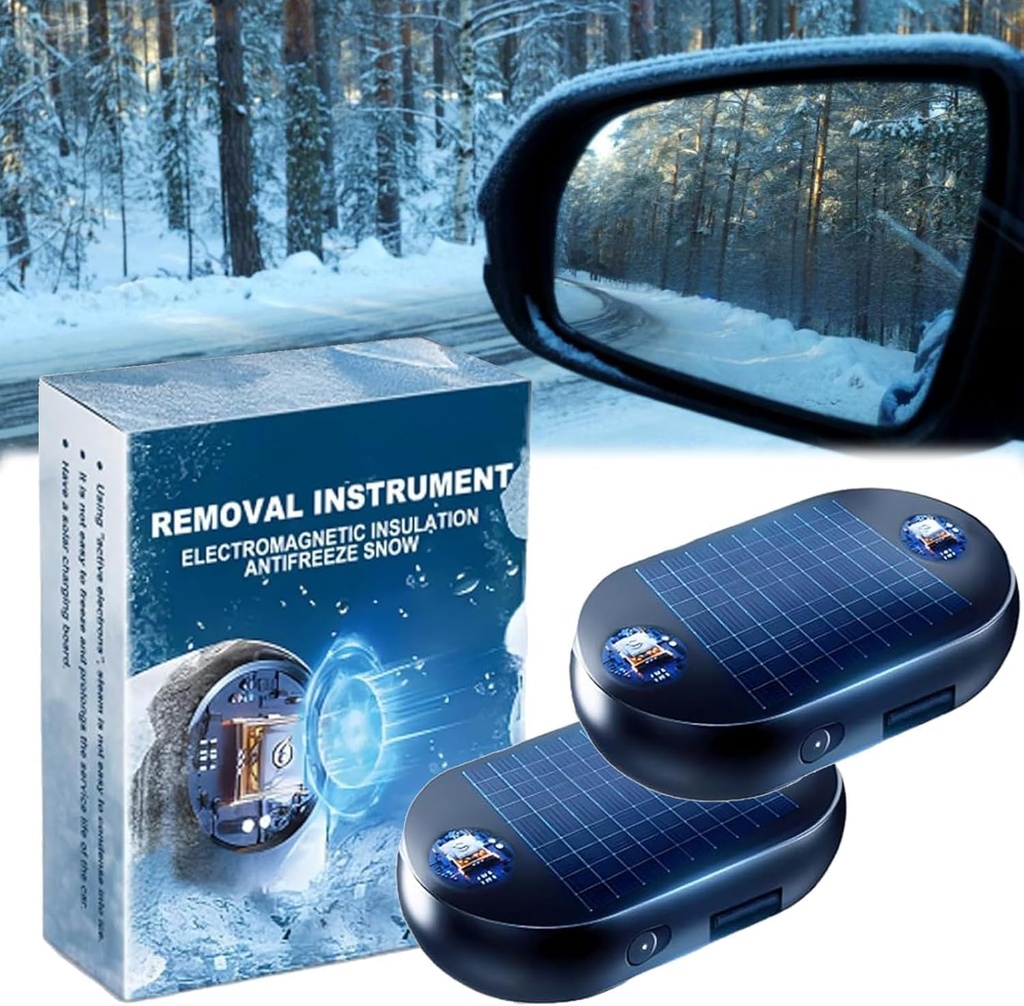 xinrongda 2Pcs Cars Defroster, Electromagnetic Car Defroster Heater Device, Electromagnetic