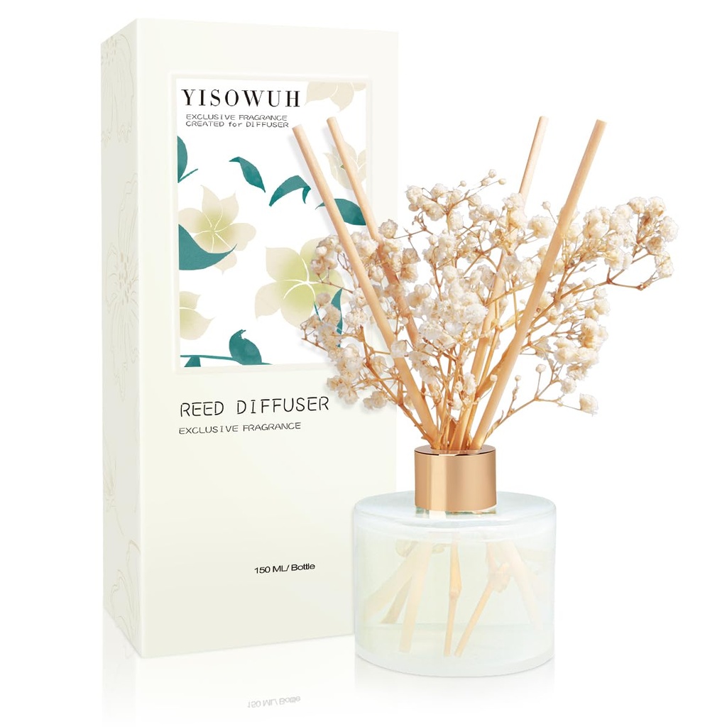 YISOWUH Scent Reed Diffuser Set, Linen & Melon & Fruit Scent Diffuser 3 Packs * 5.28oz (150m