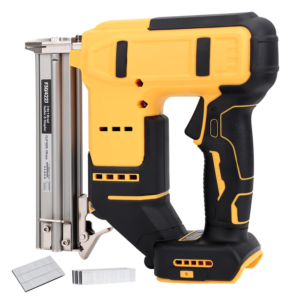 Electric Nail Gun Cordless, 2 in 1 Battery Powered Brad Nailer/Electric Stapler