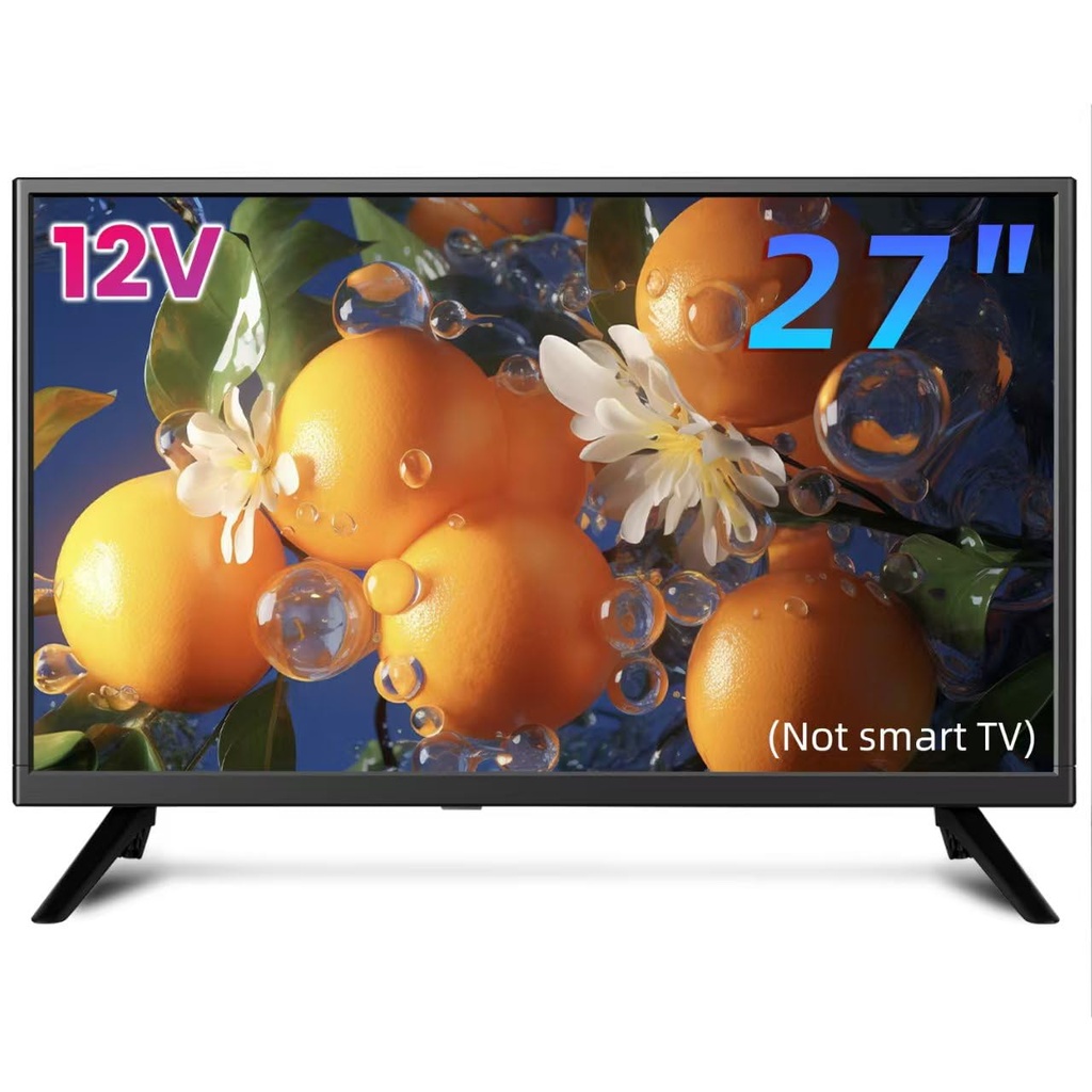 ZOSHING TV 27 inch,Small full view 1080P Television with Freeview HD-Dual power DC-12v and