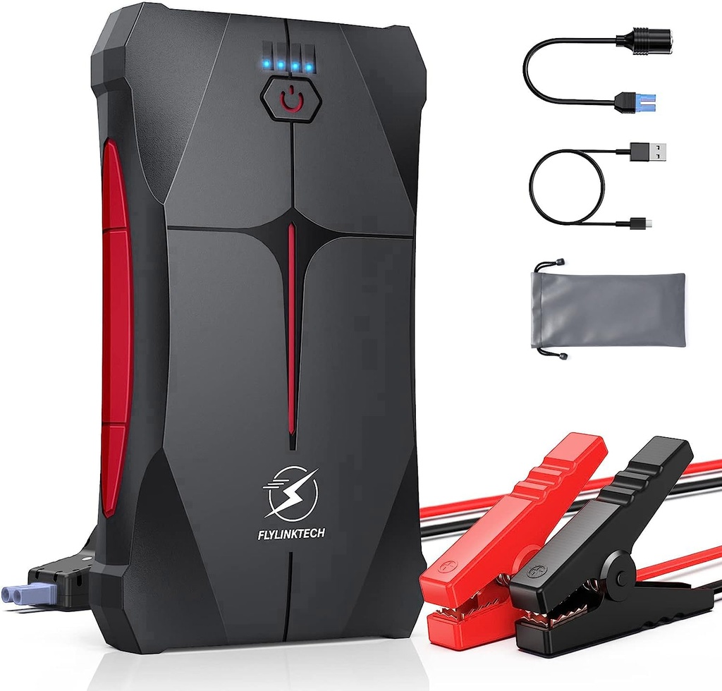 Car Jump Starter, FLYLINKTECH 4000A 12V Portable Car Battery Booster Jump Starter Power Pack