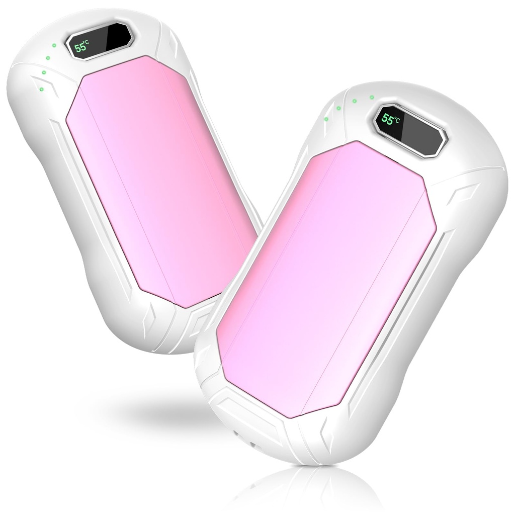 2 Pack Hand Warmers Rechargeable, 6000mAh Magnetic Electric Handwarmers, Ultra Thin Portabl