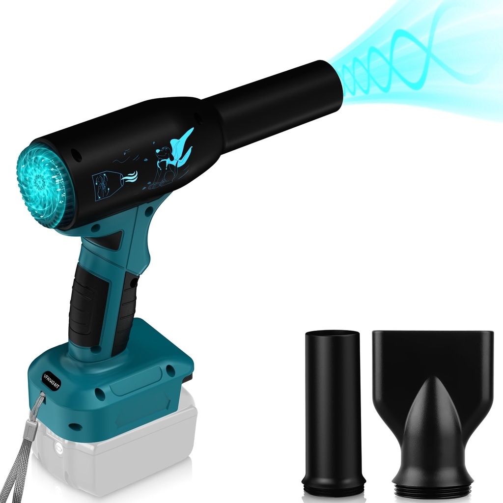 500W 90000RPM Compressed Air Duster fit for Einhell 18V Battery,Turbo Fan- High Power 400g W