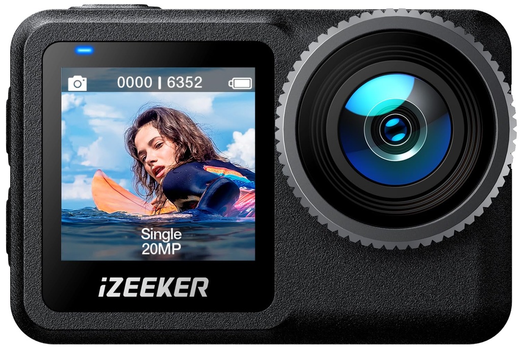 iZEEKER Action Camera 5K30FPS 24MP, 40M Waterproof Underwater Camera with 12M Waterproof 