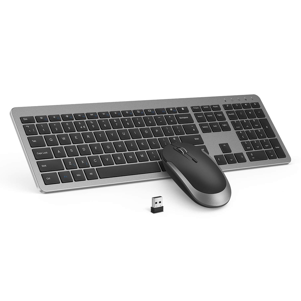 seenda Wireless Keyboard and Mouse Set, SK38 Ultra Slim Quiet USB Wireless Keyboard and Mouse
