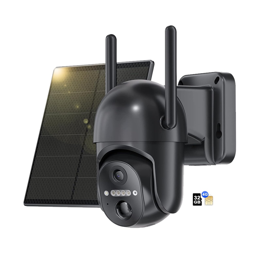 NUASI 4G LTE Security Camera Outdoor Wireless with SIM Card, No WIFI Security Camera Outdoor