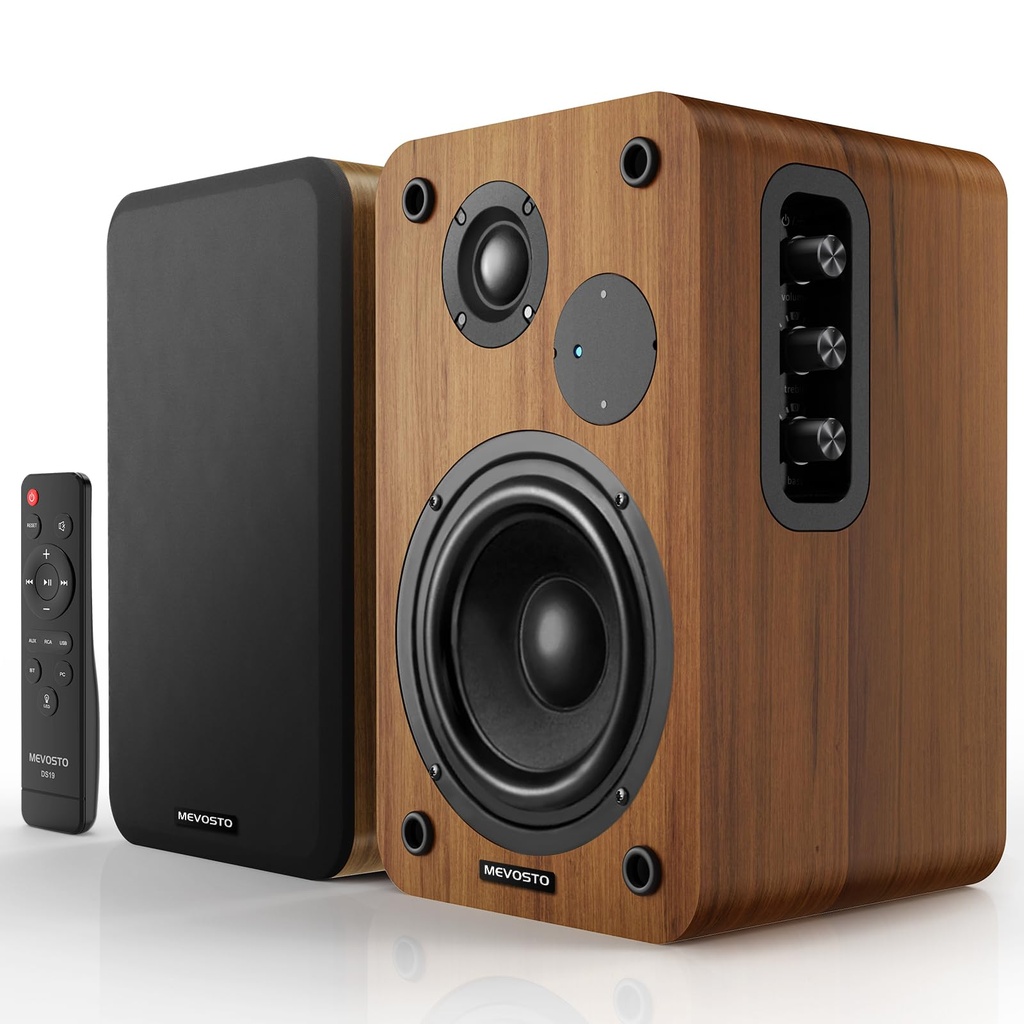 MEVOSTO Active Bookshelf Speakers 36W RMS - BT 5.4 Wireless PC Speaker with 5'' Woofer