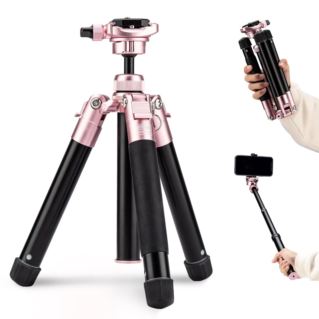 Fotopro Mini Tripod 60" Lightweight Compact Travel Tripod with 360 Degree Ball Head