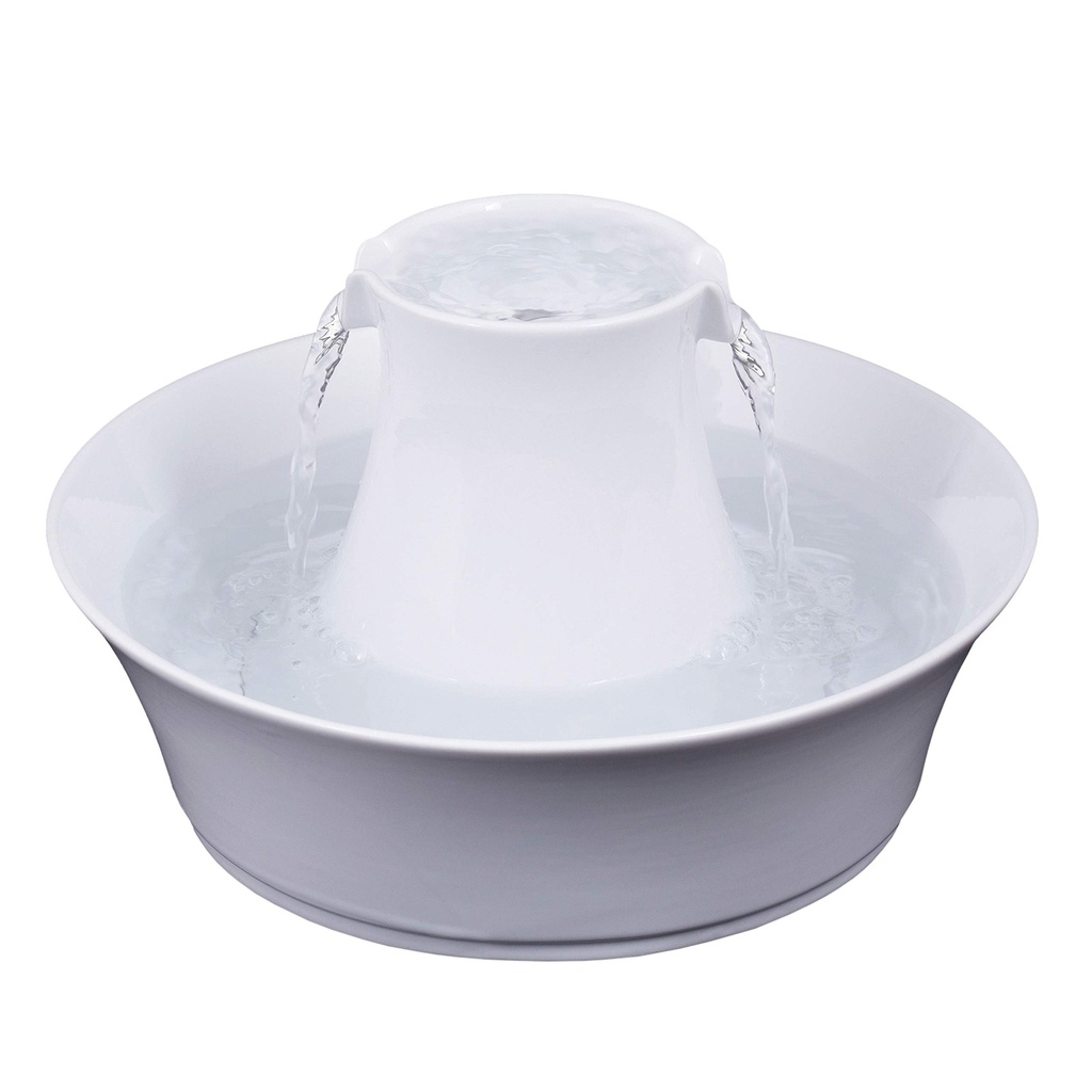 PetSafe Ceramic Avalon Pet Fountain, 2 Litre, Automatic Drinking Fountain for Cats and Dogs