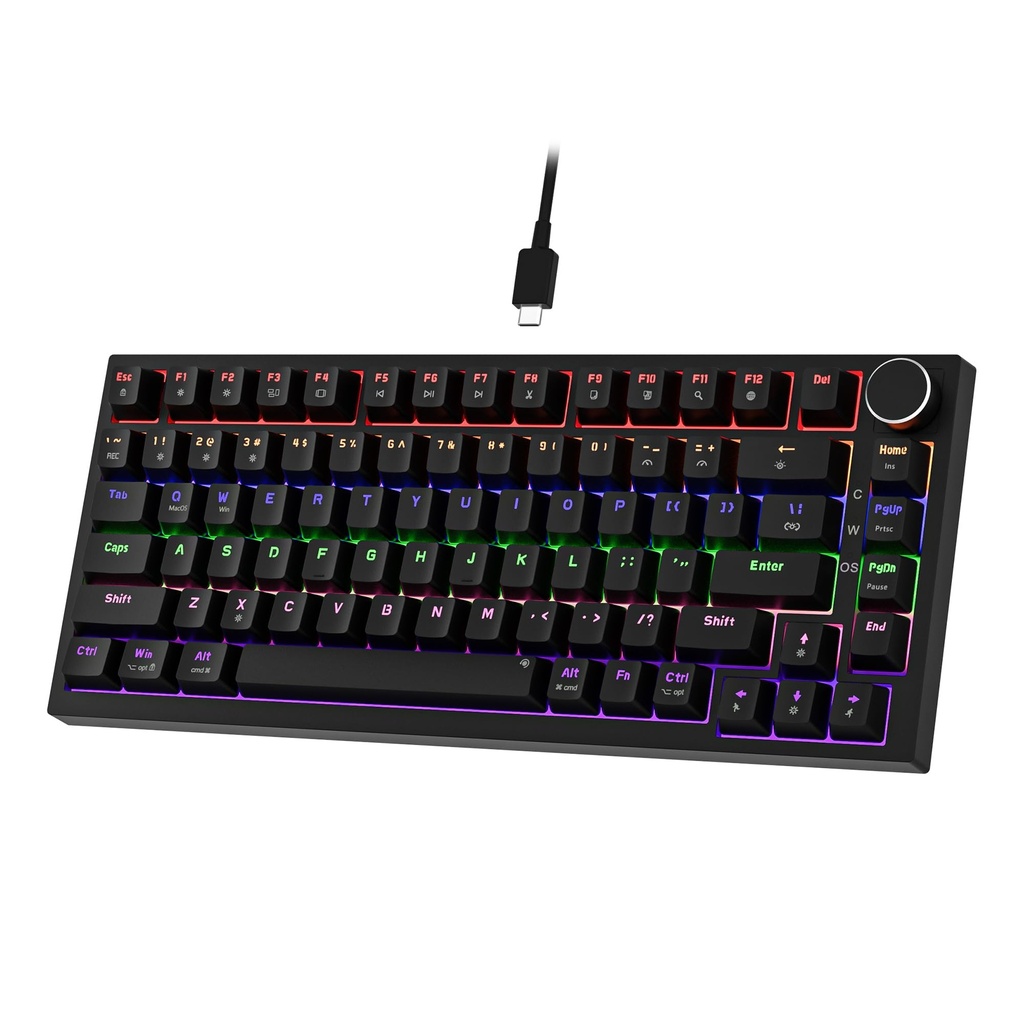 Newmen GM326 Mechanical Keyboard,Wired Gaming Keyboard,75% Percent TKL Hot Swappable Compact