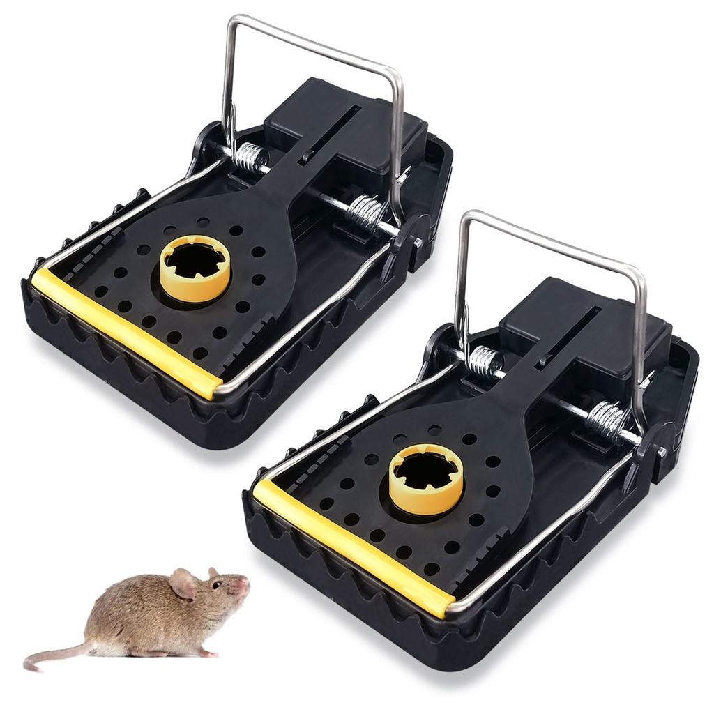WUCHAITOO Rat Snap Trap 6 Pack Heavy Duty Mouse Traps For Indoors and Outdoors,Safe and Eff