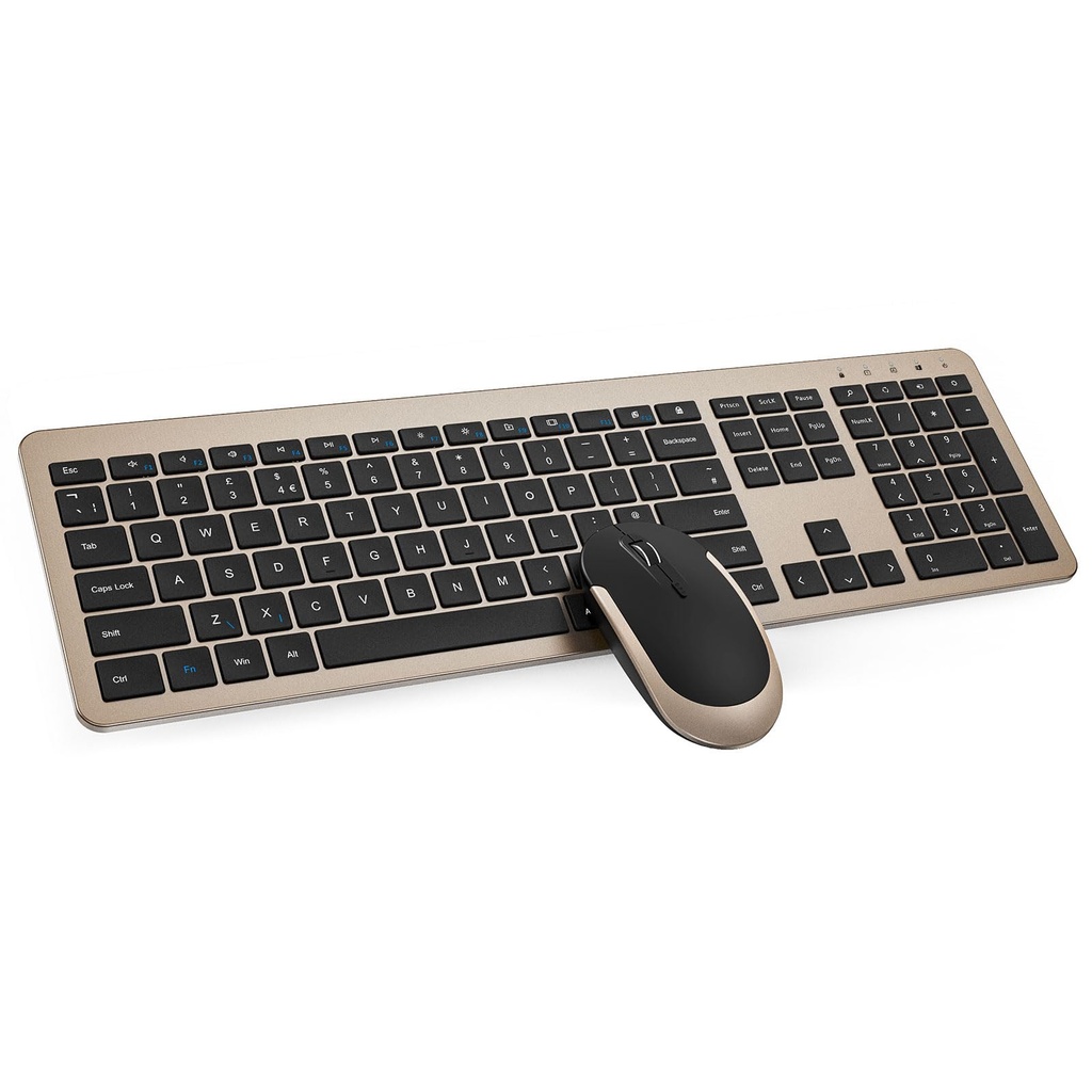 seenda Wireless Keyboard and Mouse Set, SK38 Ultra Slim Quiet USB Wireless Keyboard and Mouse