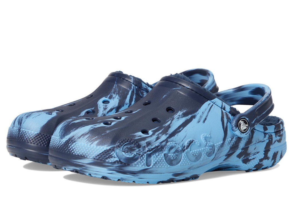 Crocs Via Lined Marbled Clog Navy/Multi Size 9 UK Men/ 10 UK Women