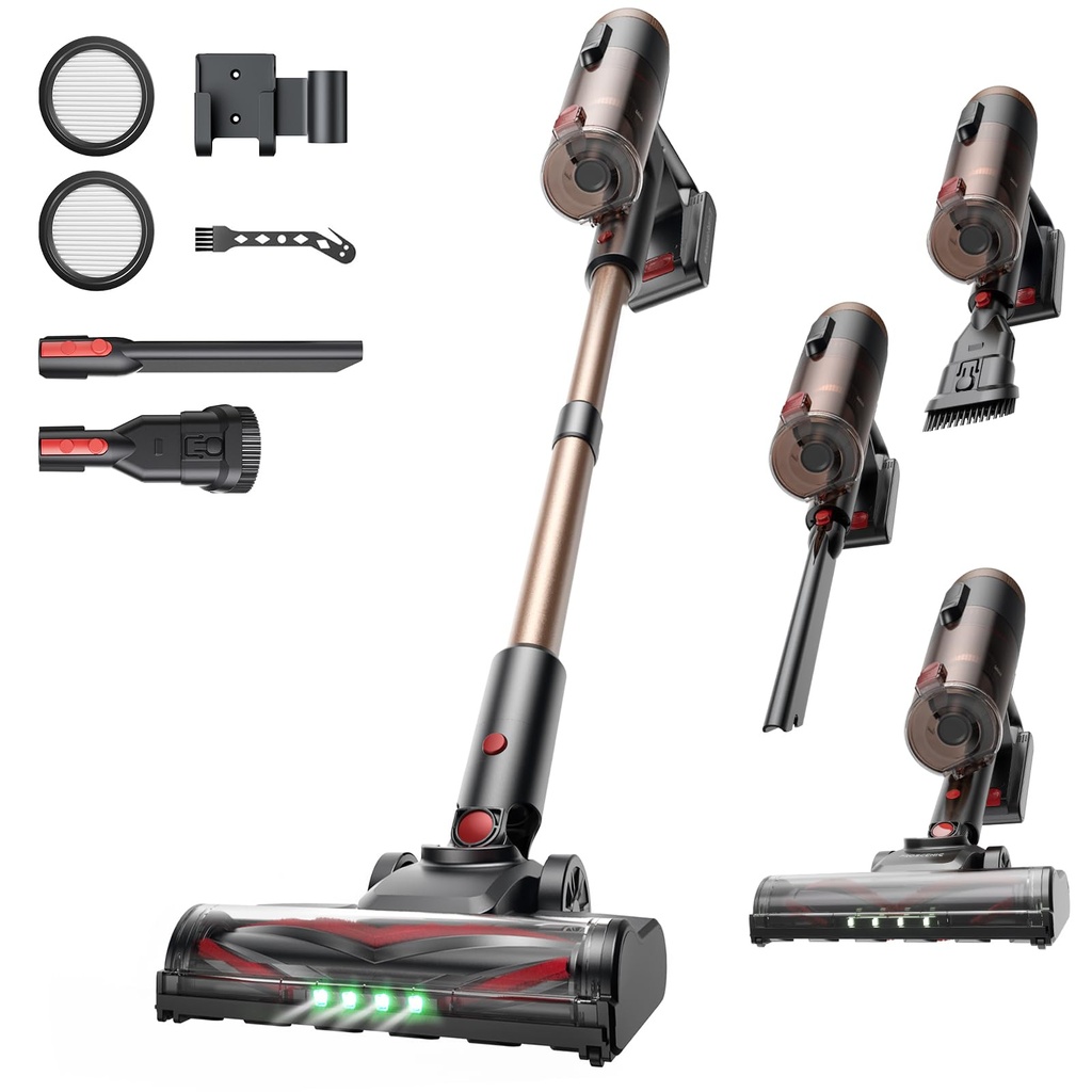Proscenic P11 Ultra Cordless Vacuum Cleaner, 550W/55Kpa 50Min Self-Standing Hoover Cordless