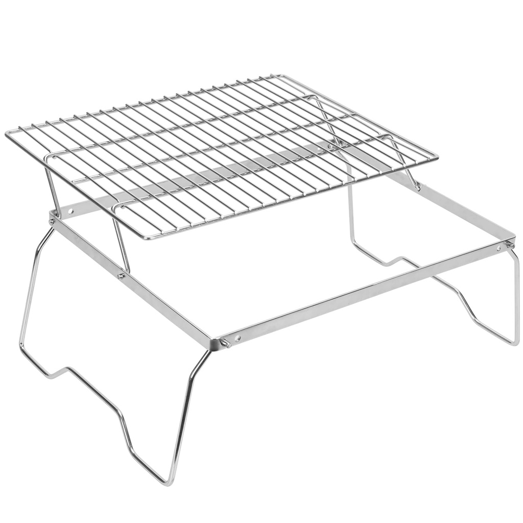 ZORMY 17" Large Folding Campfire Grill, 304 Stainless Steel Firepit Grill Grate, Heavy Duty