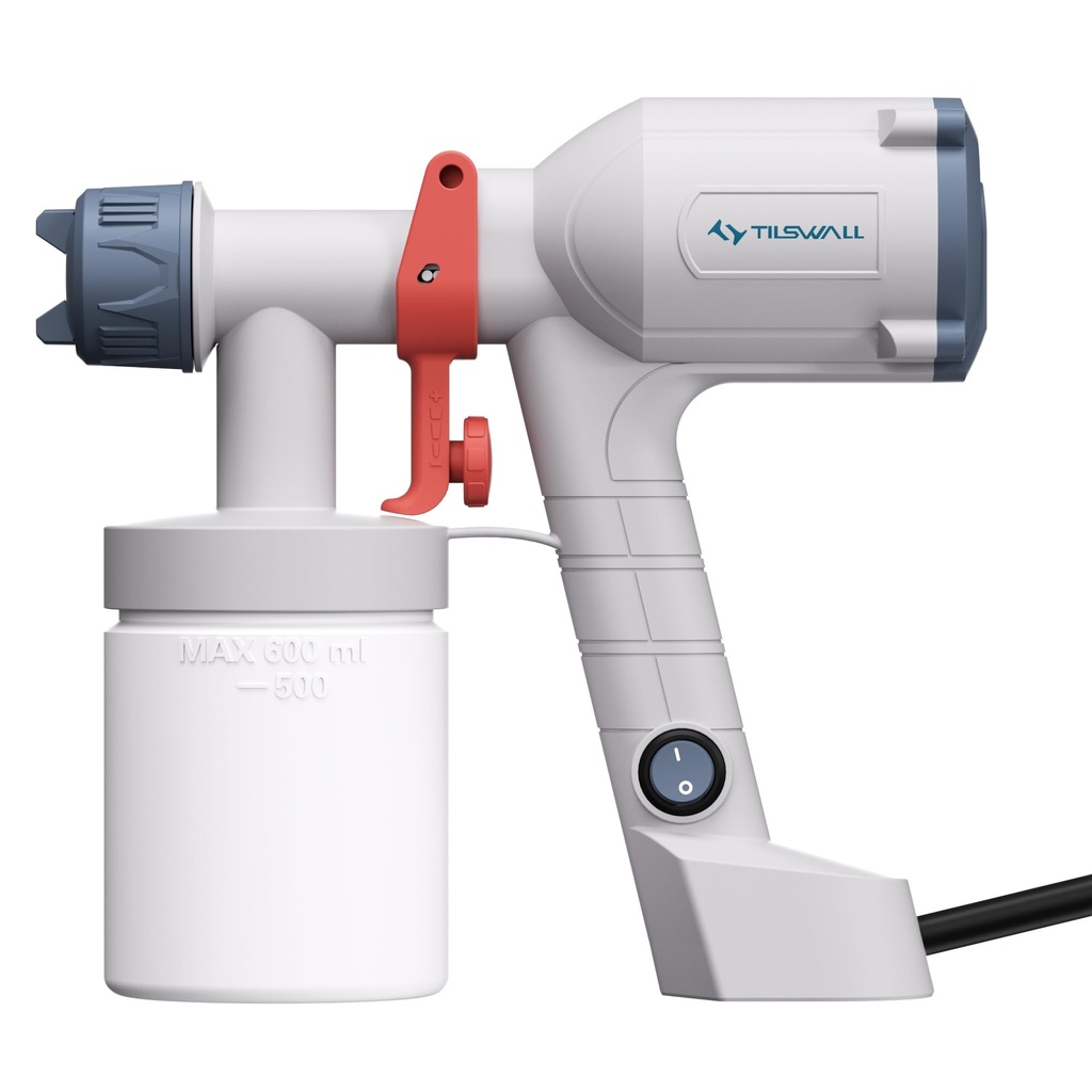 Fence Paint Sprayer, Tilswall Upgraded Ultra-Light Electric Paint Spray Gun with 2 Nozzles