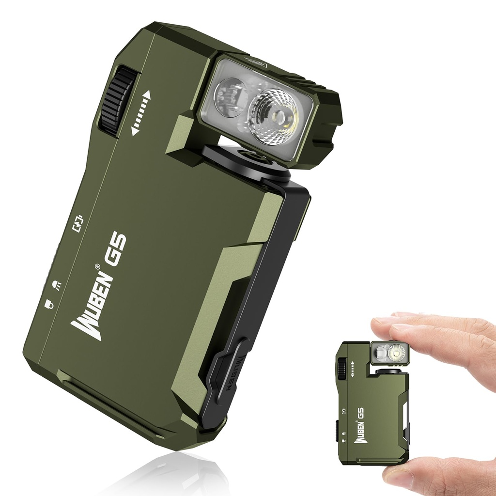WUBEN G5 Rechargeable Torch, 400 Lumens Super Bright EDC Small Torch with RGB Light