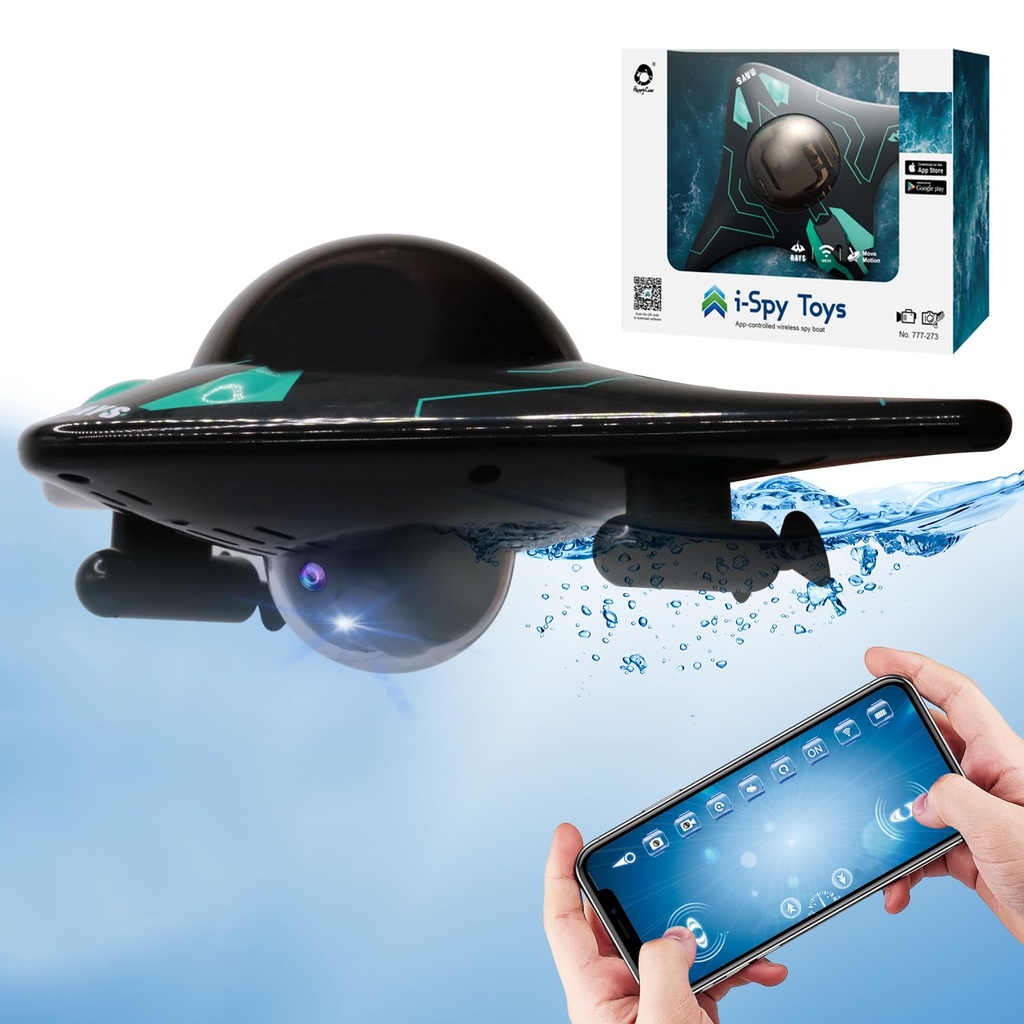 OBEST Remote Control Boat, High-Speed Spaceship Water Toy with High Definition Camera