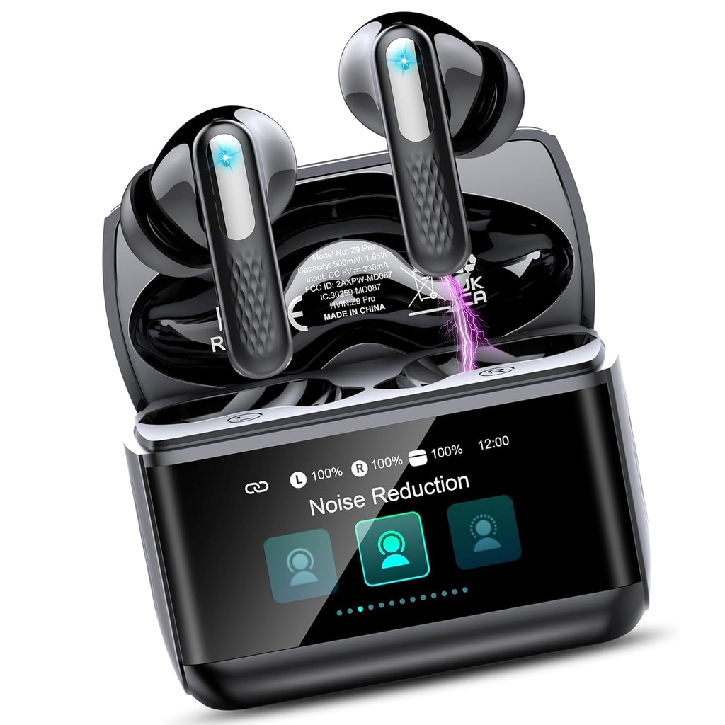 Wireless Earbuds, Bluetooth 5.4 Headphones In Ear with ANC/ENC Noise Cancelling, HiFi Stereo