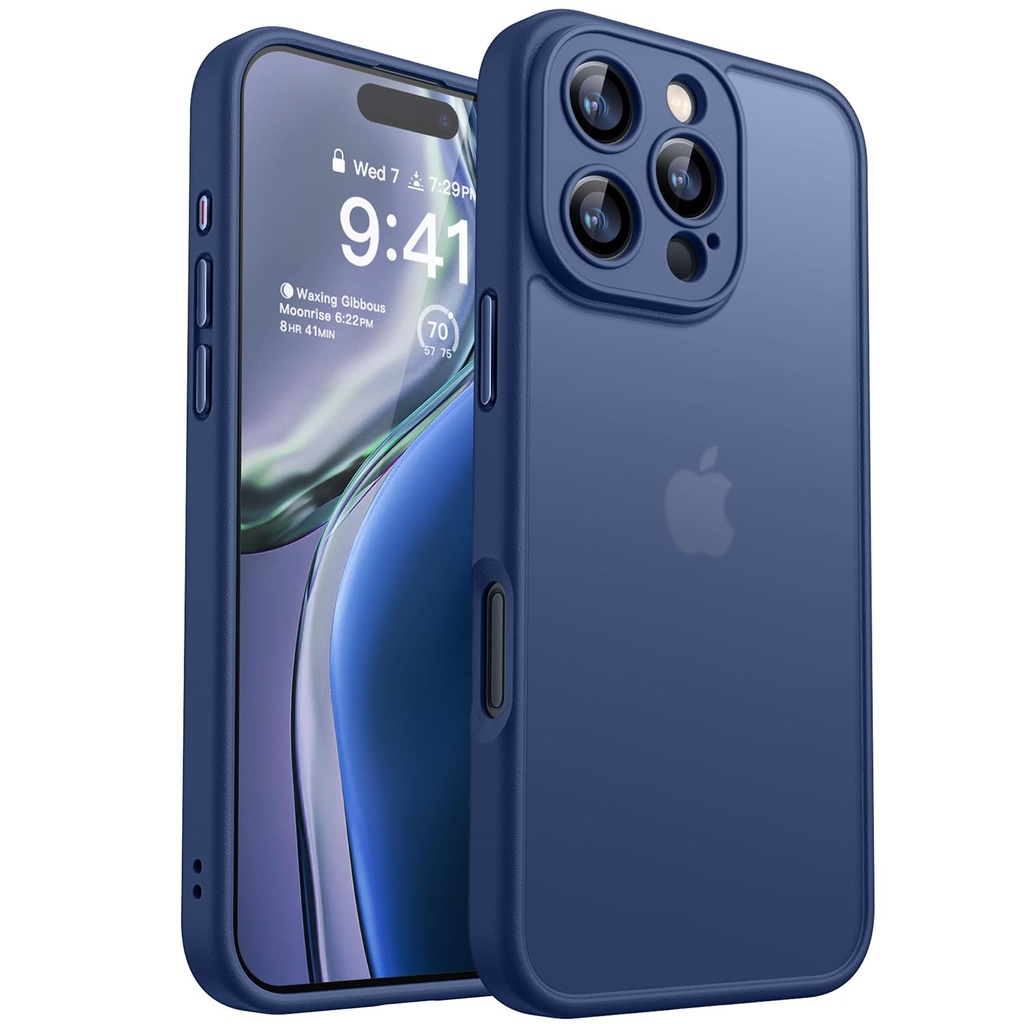 CANSHN Matte for iPhone 16 Pro Max Case, Upgraded [Full Camera Protection] [Translucent Matt