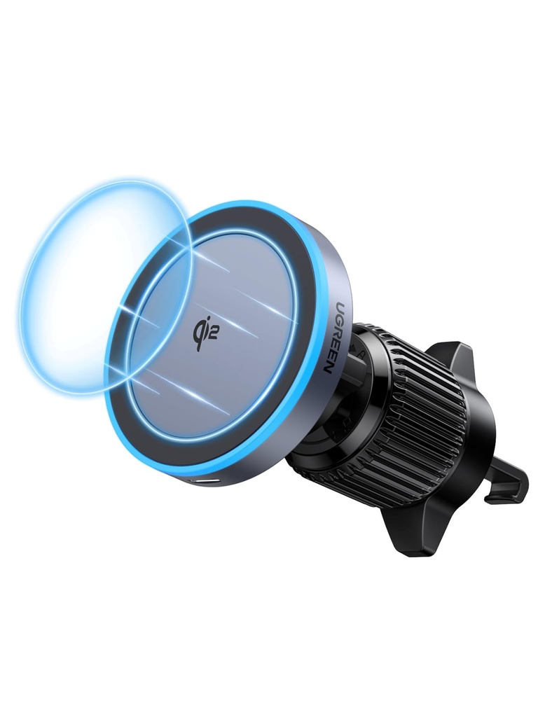UGREEN 15W Wireless Car Mount Charger, Qi2 MagSafe Compatible Charging, Air Vent Magnetic Charger