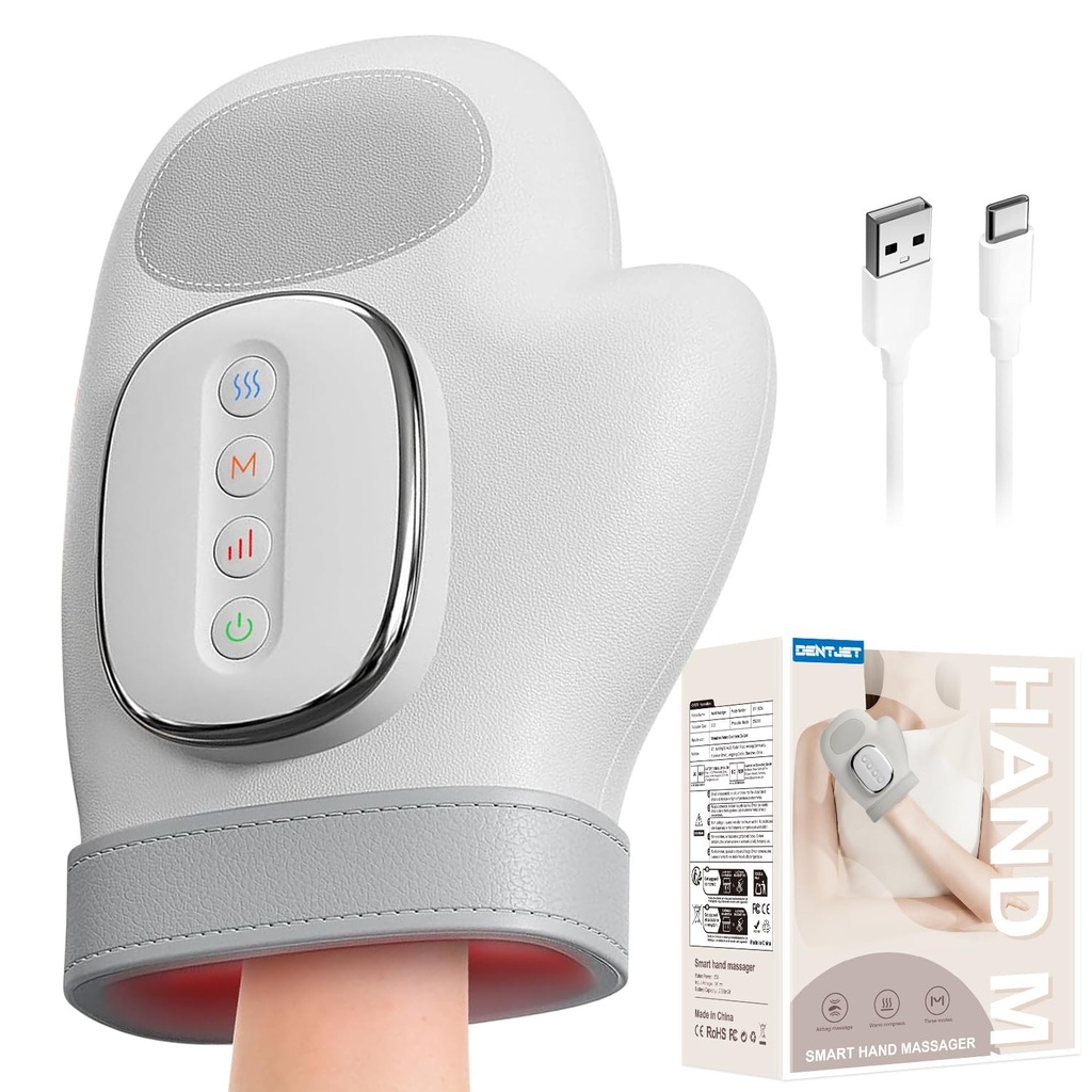 Smart Hand Massager with Heat Compression Relief for Arthritis & Carpal Tunnel Relief