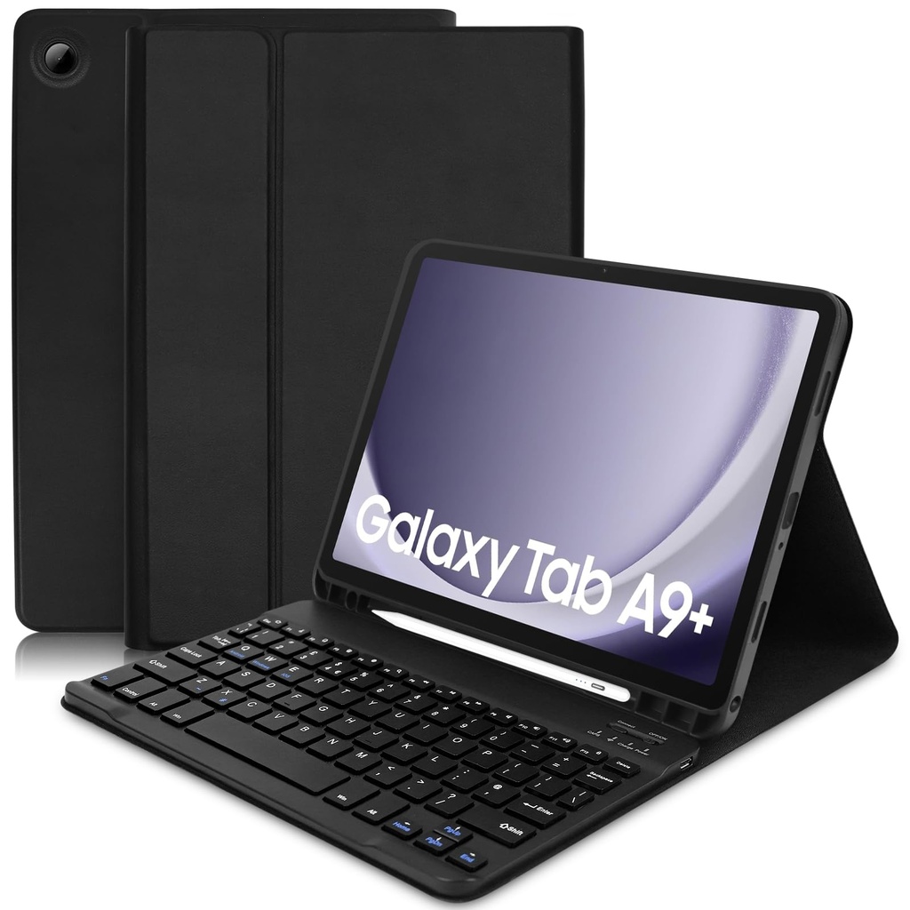 Keyboard Case for Samsung Galaxy Tab A11 Plus 11" 2025/A9 Plus 11" 2023-Slim Smart Cover wi