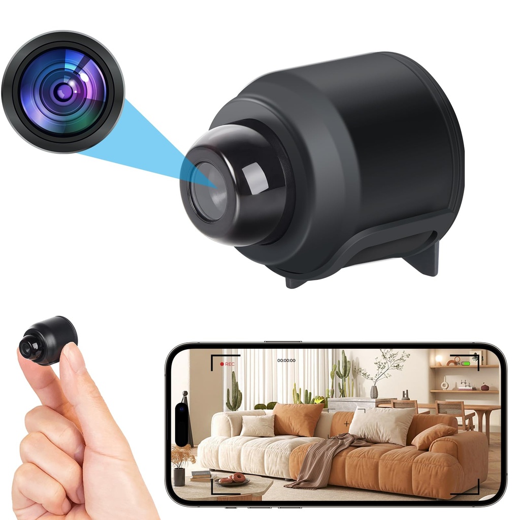 Qwdqwd Mini Camera Full HD 1080p Wireless lndoor Cameras Security Camera lndoor Nanny Cam wi