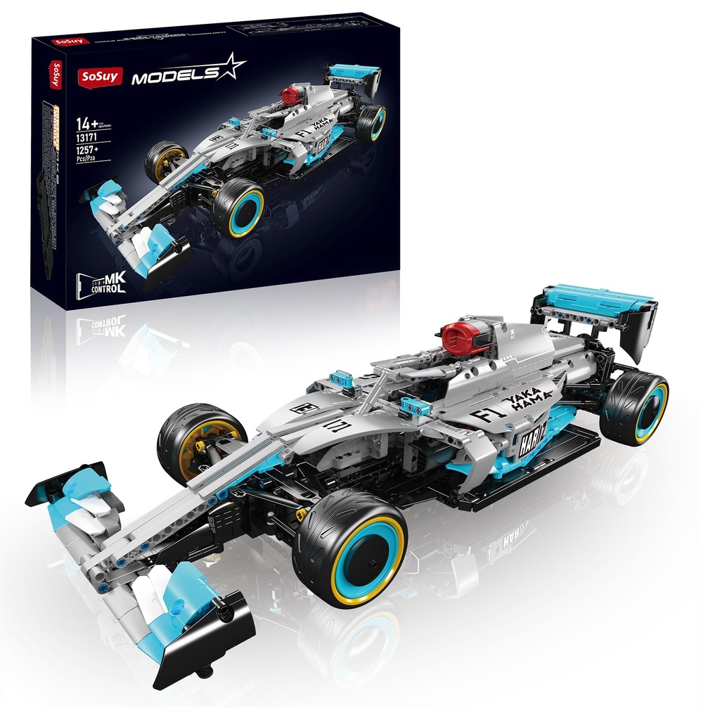 Sosuy Formula Sports Car Building Blocks Set, Remote & APP Control, 1:10 Scale Technic Set