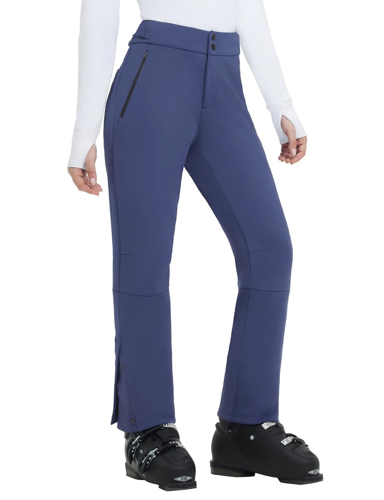 baleaf Womens Fleece Lined Ski Trousers Waterproof Softshell Thermal Pants with Zip Pockets XL