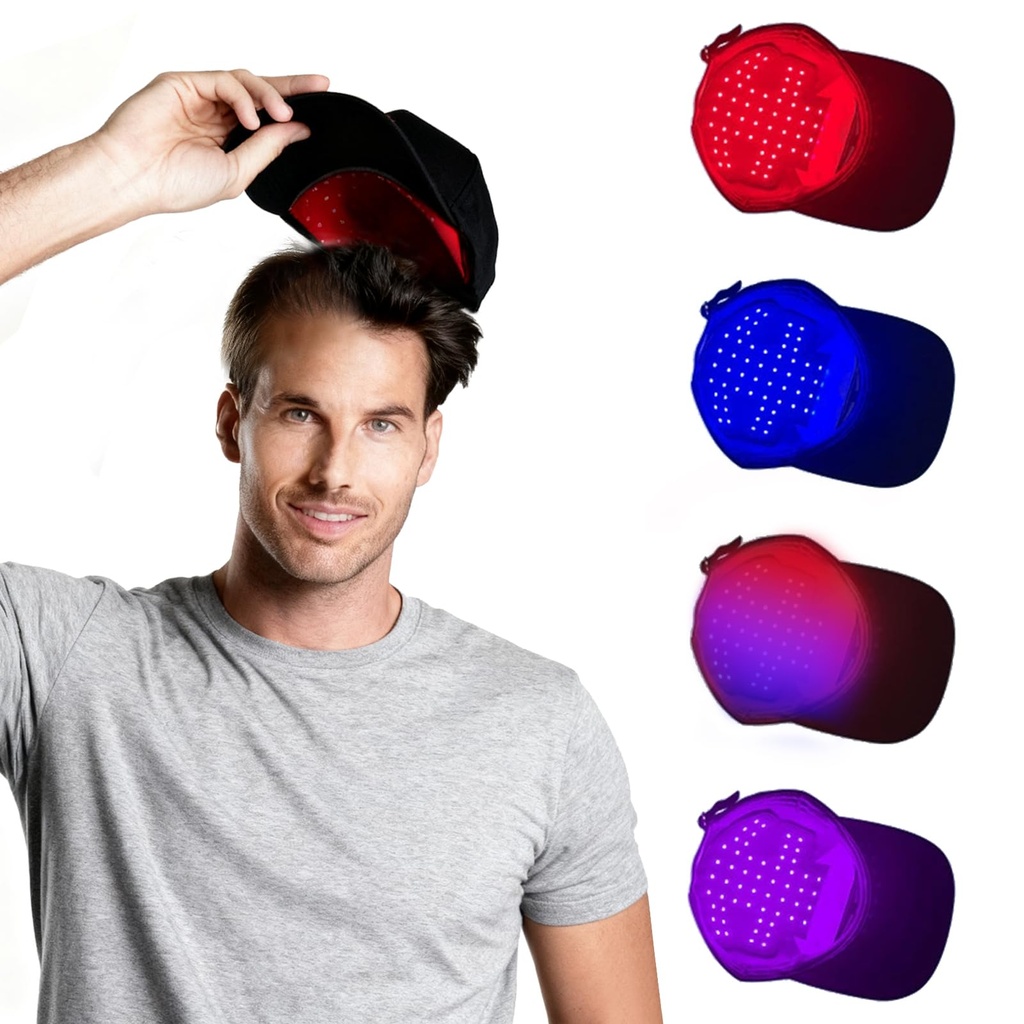 168 LEDs Red Light Hat, Cap for Hair Growth, 460/660/850nm Wavelength Laser Hair Growth Cap
