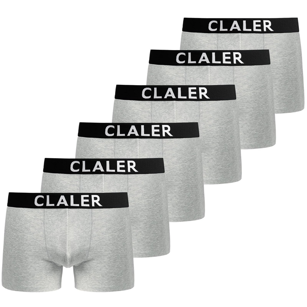 CLALER Boxer Shorts Mens 6 Pack Cotton Trunks Stretchy Fitted Briefs Soft Comfortable and B