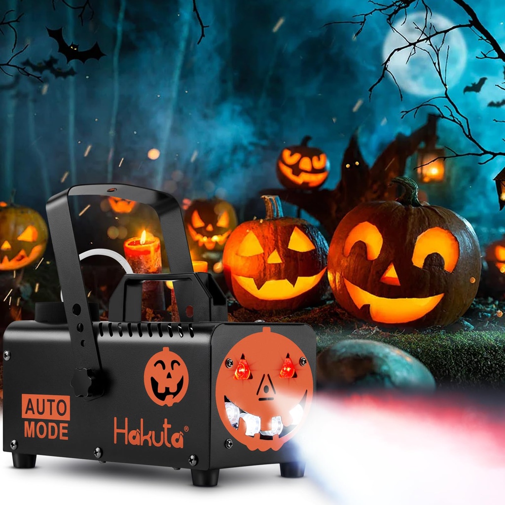 Hakuta Smoke Machine, Fog Machine with 6 Colorful LED Lights Automatic Smoke Machine 2300 