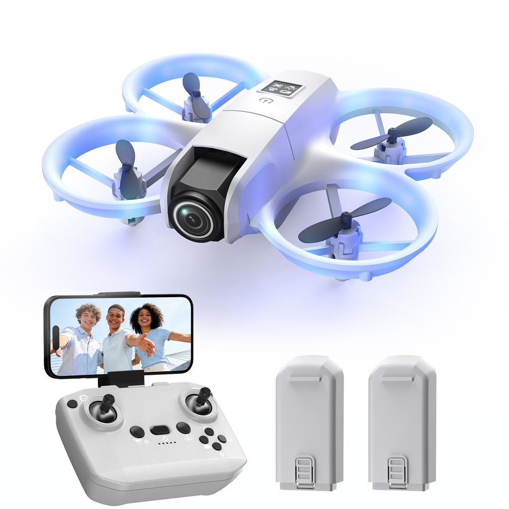 Mini Drone for Kids with 1080P Adjustable Camera, Optical Flow Hover, Gesture Control 